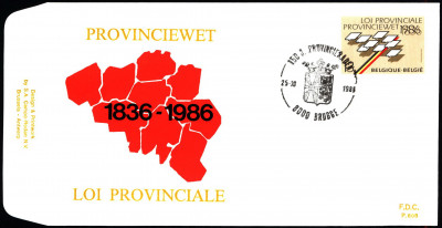 Belgia FDC 1986 Mi 2283 Province laws and councils