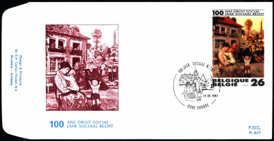 Belgia FDC 1987 Mi 2315 Social law
