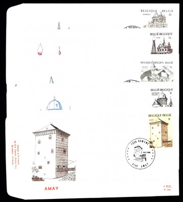 Belgia FDC 1988 Mi 2340-2344 Tourism