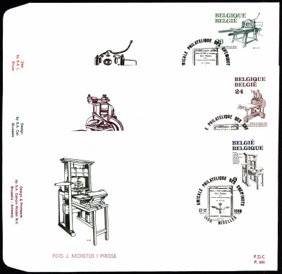 Belgia FDC 1988 Mi 2361-2363 Art of bookprinting