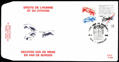 Belgia FDC 1989 Mi 2379 Bicentenary of French Declaration