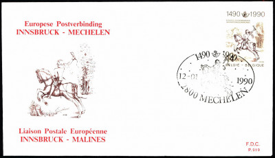Belgia FDC 1990 Mi 2402 Regular European Postal Services