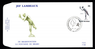 Belgia FDC 1991 Mi 2452-2453 Sculptures 19th century