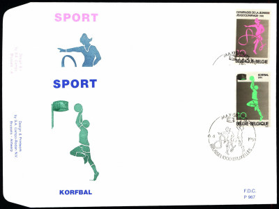 Belgia FDC 1991 Mi 2454-2455 Sport