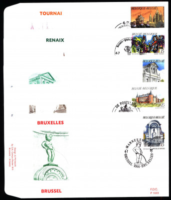 Belgia FDC 1992 Mi 2520-2524 Tourist Publicity