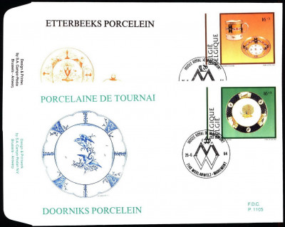 Belgia FDC 1994 Mi 2618-2619 Porcelain