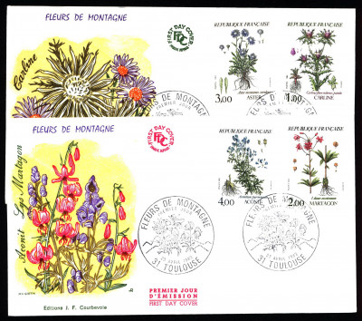 Francja FDC 1983 Mi 2392-2395 Flora