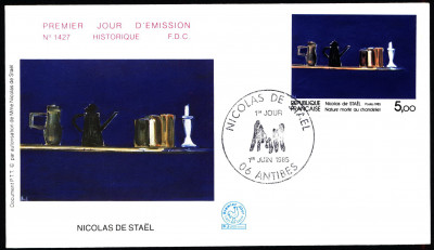 Francja FDC 1985 Mi 2502 Famous Artist