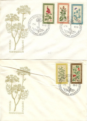 Niemcy (DDR) FDC 1960 Mi 757-761 Medical Plants