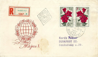 Węgry FDC 1961 Mi 1755-1756 - 1st of May (R)