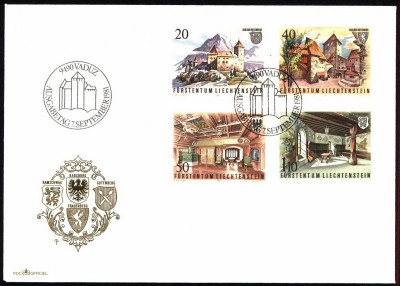Liechtenstein FDC 1981 Mi 780-783 Castle Gutenberg (1)