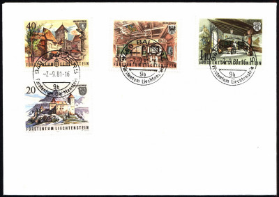 Liechtenstein FDC 1981 Mi 780-783 Castle Gutenberg (2)
