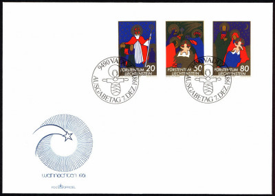 Liechtenstein FDC 1981 Mi 788-790 Christmas