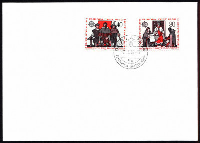 Liechtenstein FDC 1982 Mi 791-792 Europa (C.E.P.T.) Historic