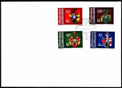 Liechtenstein FDC 1982 Mi 793-796 Coat of arms