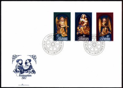 Liechtenstein FDC 1982 Mi 813-815 Christmas