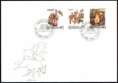 Liechtenstein FDC 1983 Mi 818-820 Folklore