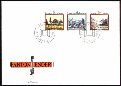 Liechtenstein FDC 1983 Mi 821-823 Landscape Painting