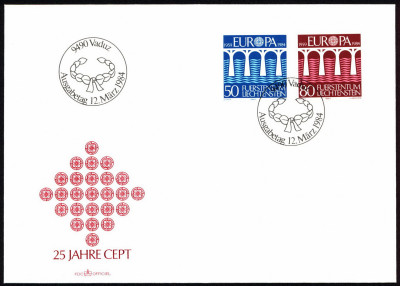 Liechtenstein FDC 1984 Mi 837-838 Europa (C.E.P.T.)