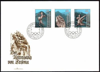 Liechtenstein FDC 1984 Mi 843-845 Legends from Liechtenstein