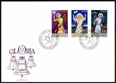 Liechtenstein FDC 1986 Mi 910-912 Angels