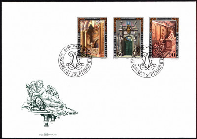Liechtenstein FDC 1987 Mi 925-927 Liechtenstein City Palace