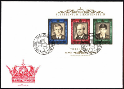 Liechtenstein FDC 1988 Mi 942-945 BL13 Franz Josef II