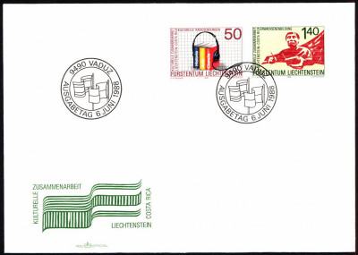 Liechtenstein FDC 1988 Mi 945-946 Cultural co-operation (1)