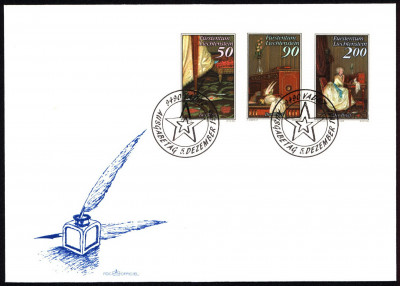 Liechtenstein FDC 1988 Mi 957-959 The Letter