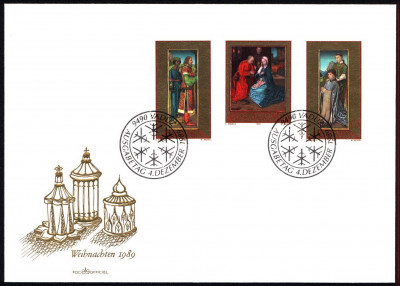 Liechtenstein FDC 1989 Mi 978-980 Christmas