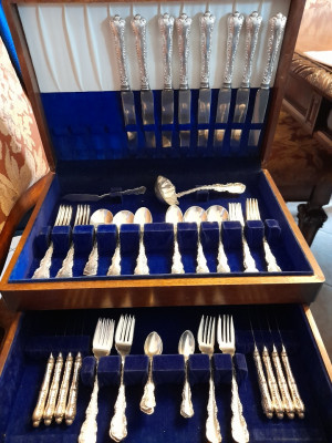 Komplet LUIS XV - SREBRO STERLING - (925)- 57 szt