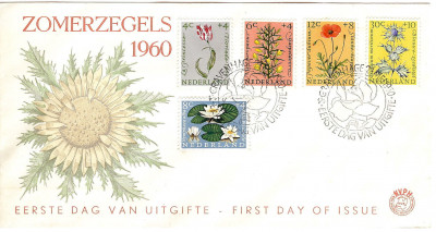 Netherlands FDC 1960 Mi 746-750 Summer stamps