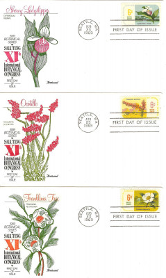 USA FDC 1969 Mi 987-989 Botanical Congress Issue
