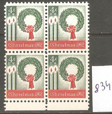 USA - Boże Narodzenie (czw&oacute;rka), Mi-834