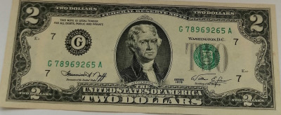 Banknot dwa dolary USA