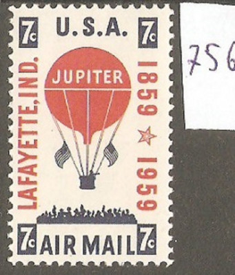 USA - Balon, 100 rocznica Lafayette'a, Mi-756