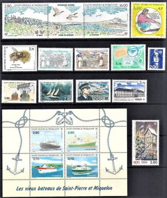 St. Pierre & Miquelon 1992/1993/1994 MNH**! GRATIS WYSYŁKA
