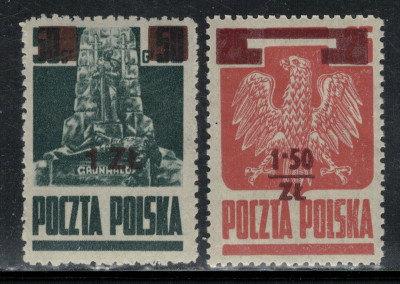 Polska 1945 Fi 375-76 **