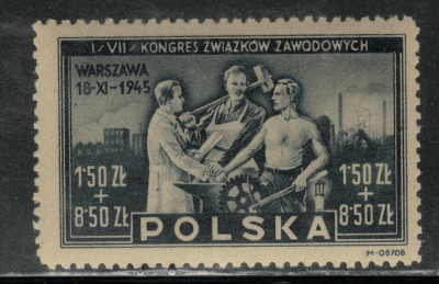 Polska 1945  Fi 386 **