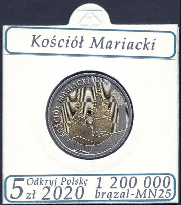 2020 r 5 zł Kości&oacute;ł Mariacki