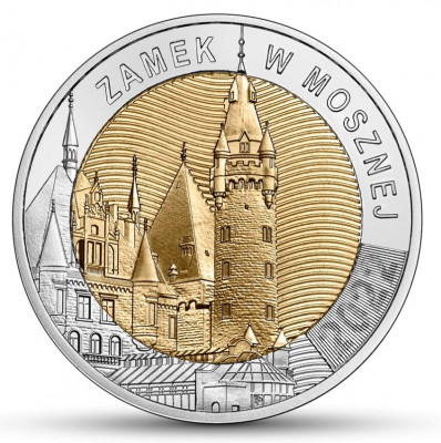 2022 r 5 zł Zamek w Mosznej