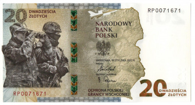 20 zł Ochrona polskiej granicy wschodniej nr: 71671