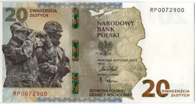 20 zł Ochrona polskiej granicy wschodniej nr: 72900