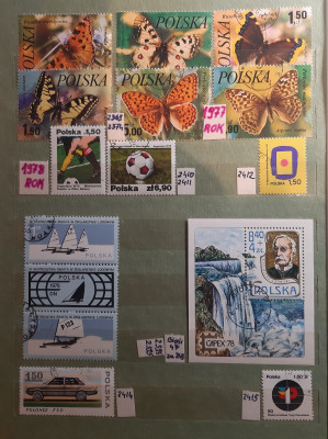 Zestaw znaczk&oacute;w - Polska lata 70 te