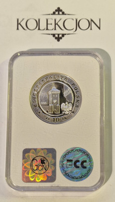 10 ZŁ -  750 - LECIE LOKACJI KRAKOWA . Grading PR 69