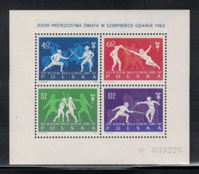 Polska 1963 Fi Blok 38 **