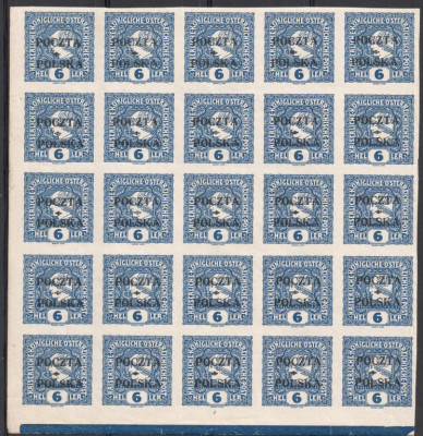 1919 Wydanie Krakowskie 25szt MNH ** Berbeka Fi52