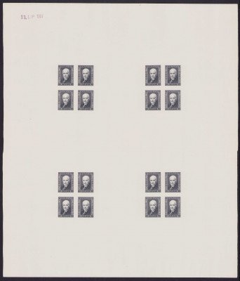 Arkusz drukarski bloku Fi 4 gwar. L. Schmutz