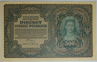 BANKNOT 500 Marek Polskich 1919 Kościuszko