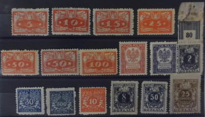 Znaczki urzędowe, skarbowe *